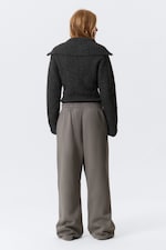 Grey - Loose Long Heavyweight Sweatpants - 3