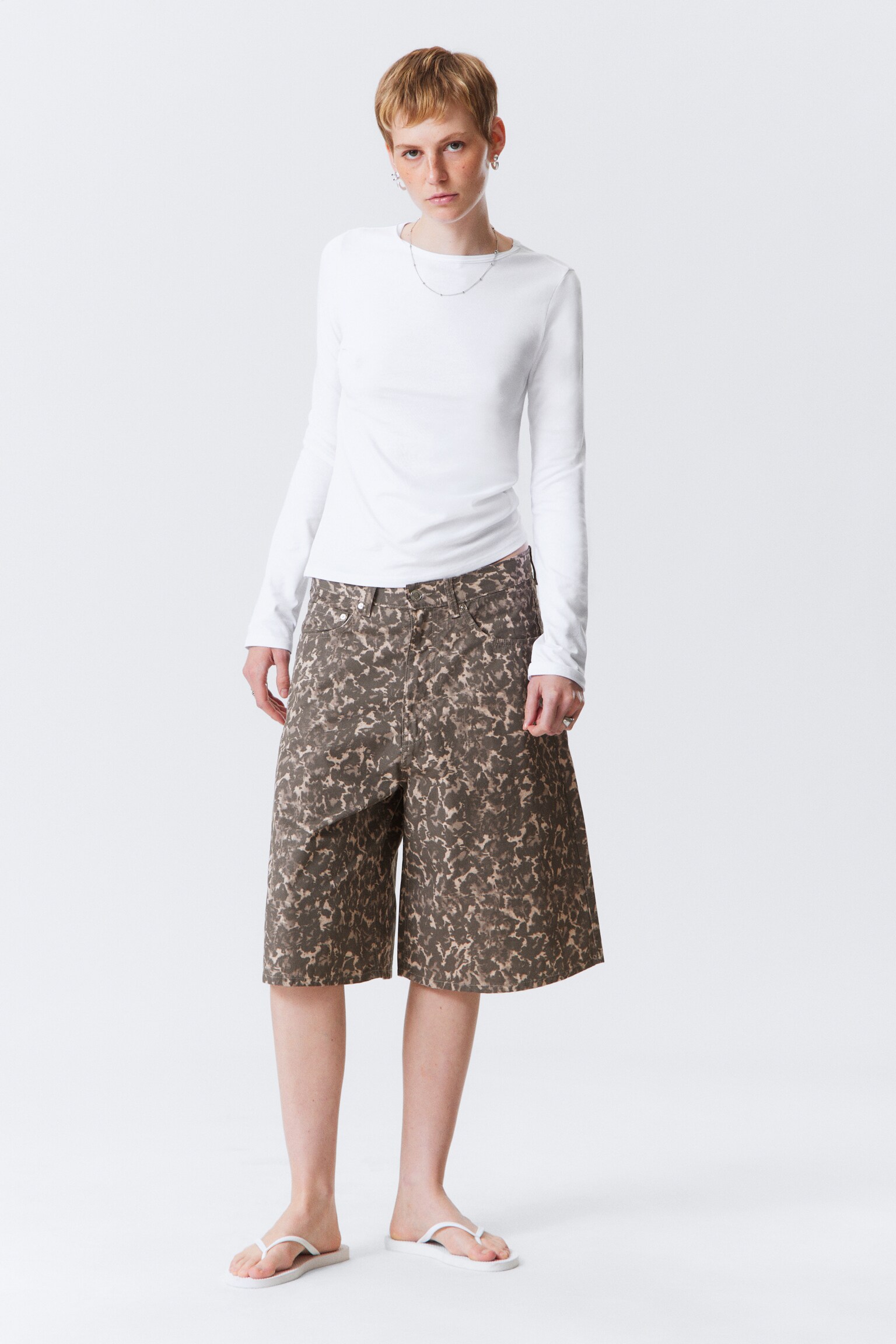 Shorts baggy Astro in twill con vestibilità loose - Stampa leopardata