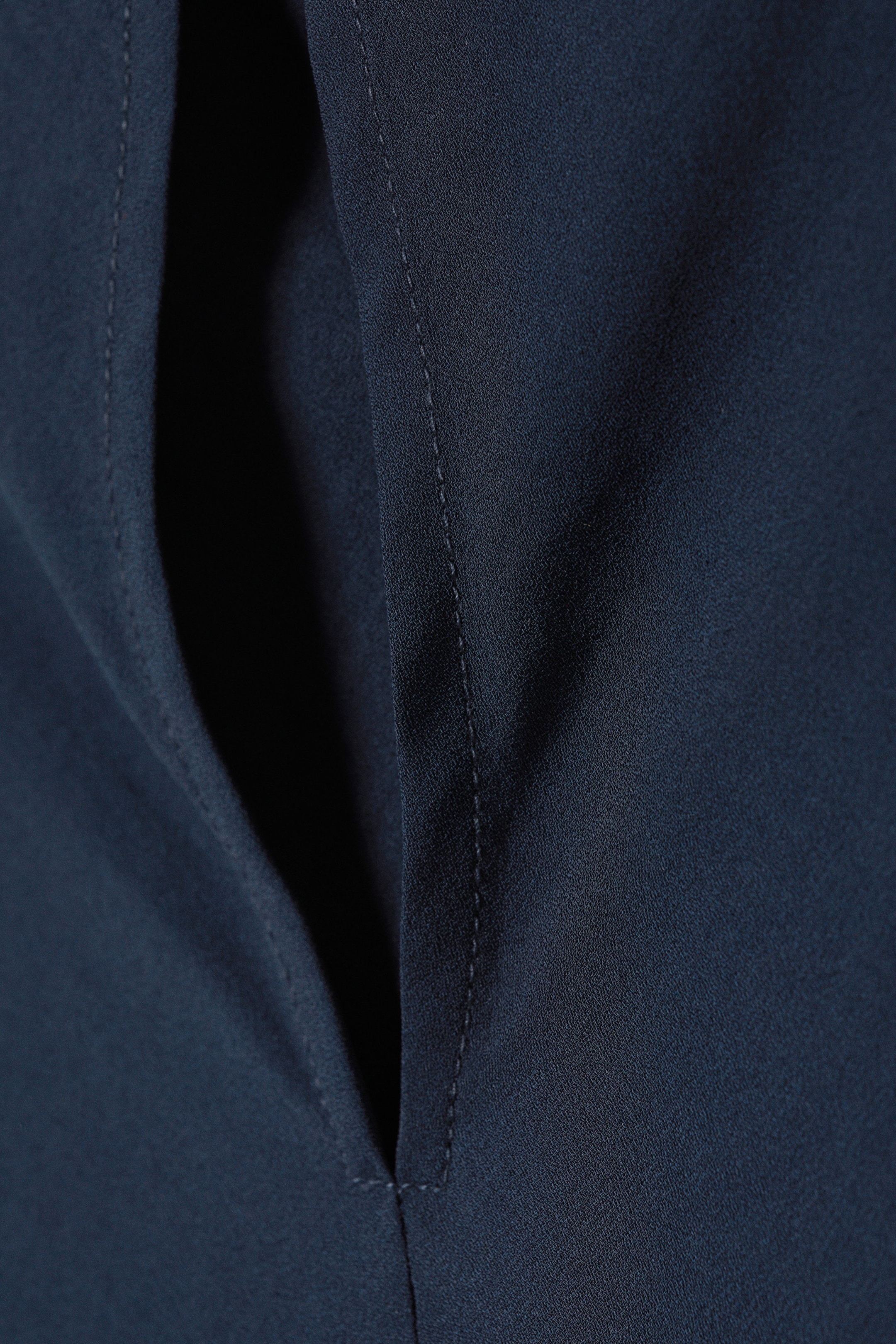 Dark Blue - Sheer Sleeveless Boat-Neck Mini Dress - 2