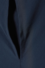 Dark Blue - Sheer Sleeveless Boat-Neck Mini Dress - 2