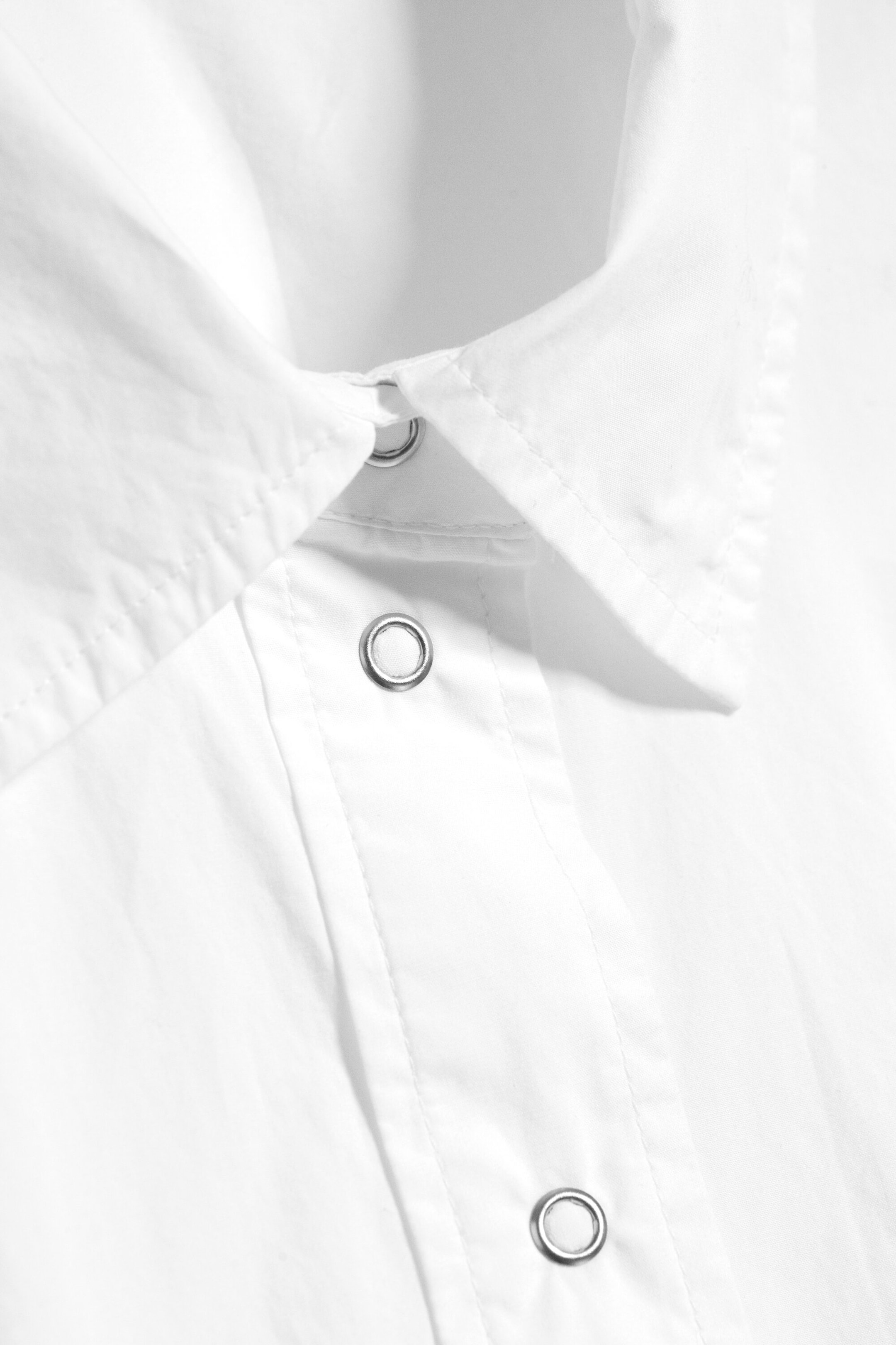 White - Waisted A-Line Shirt - 4