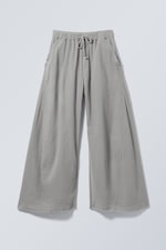 Dusty Grey - Motion Low Rise Cotton Trousers - 0