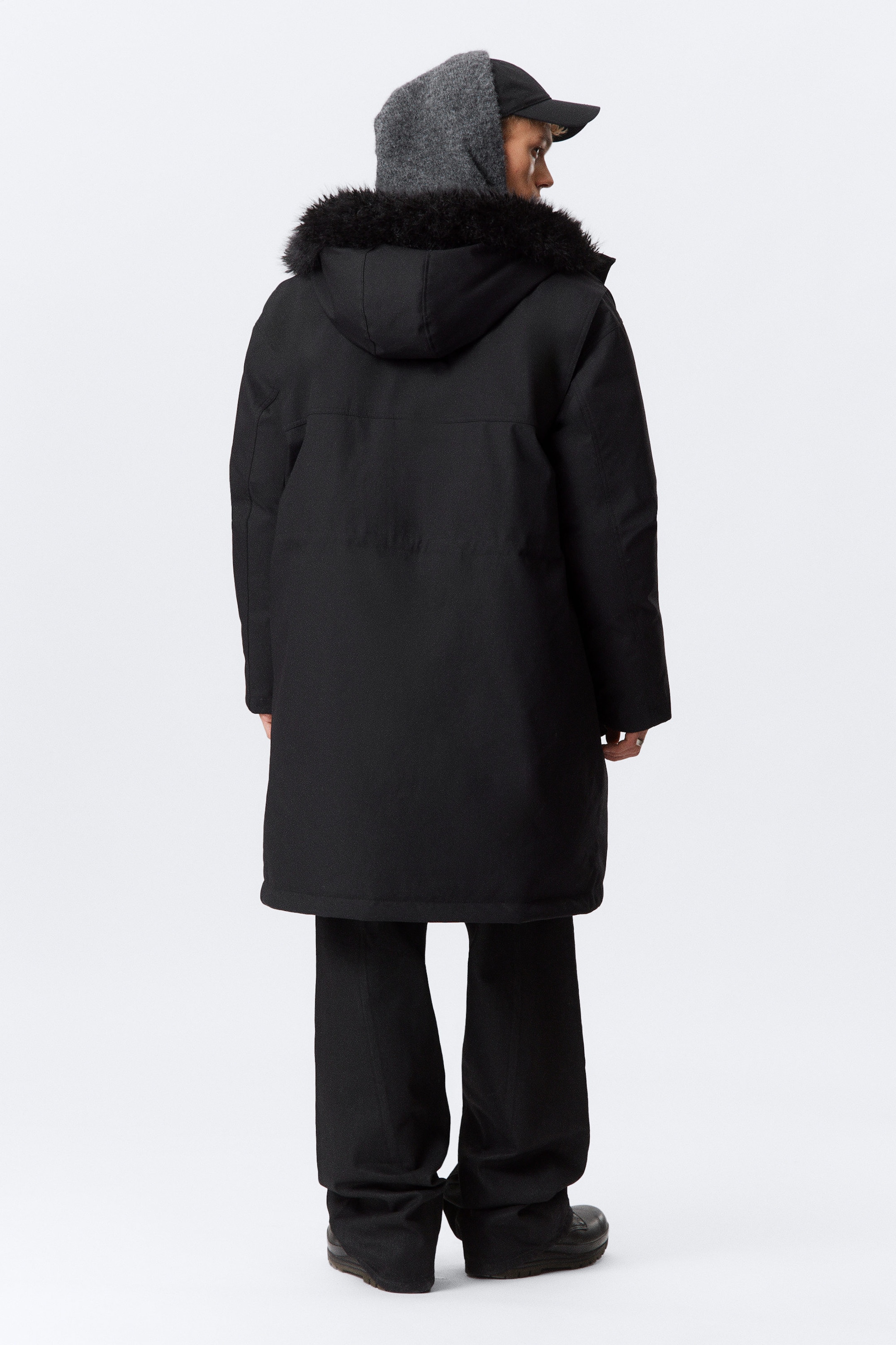 Black - Oversized Padded Parka - 6