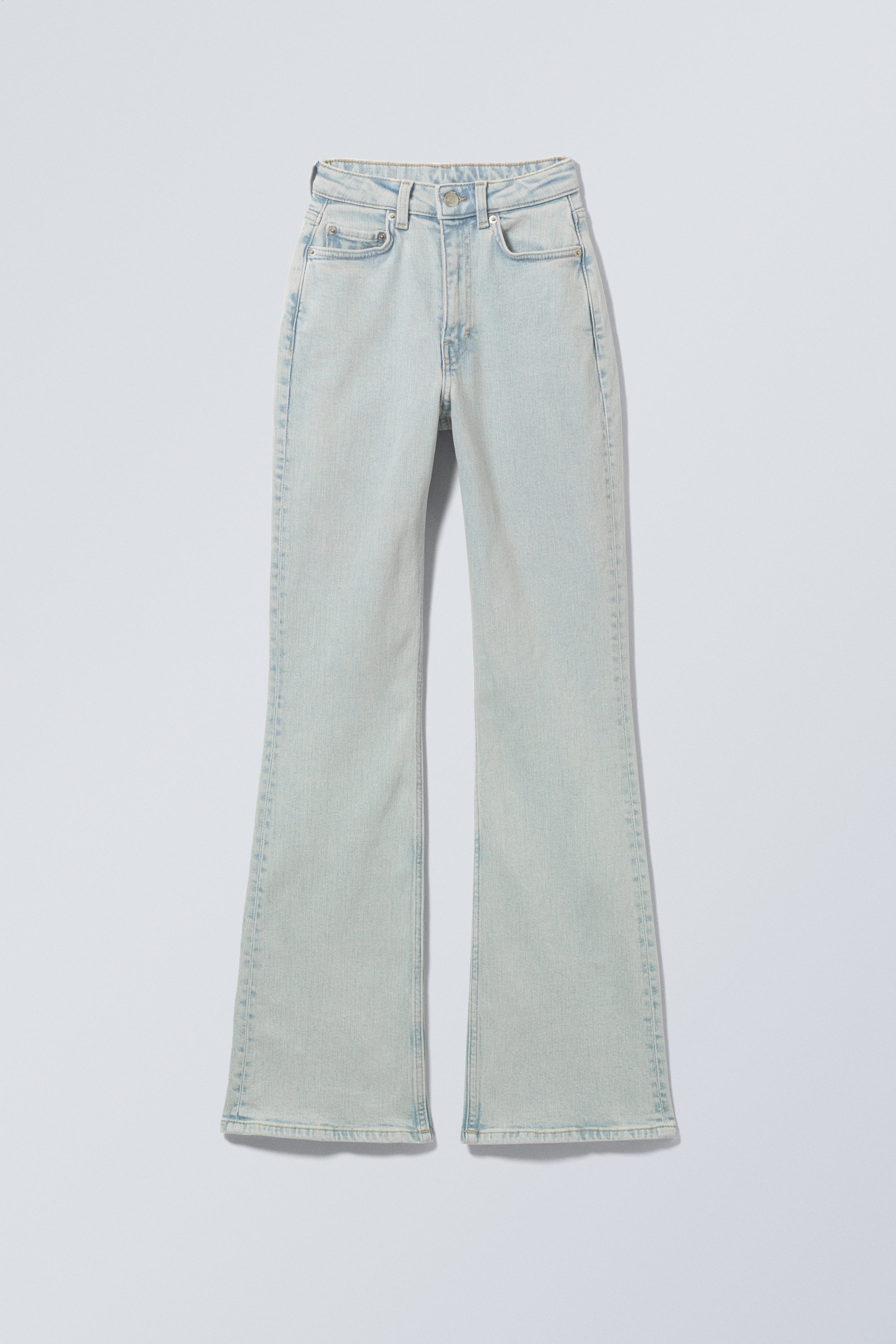Snow Blue - Lichtblauw - Glow curve high flared jeans - 1