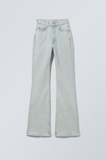 Snow Blue - Hellblau - Glow Curve High Waisted Regular Flared Leg Jeans - 0