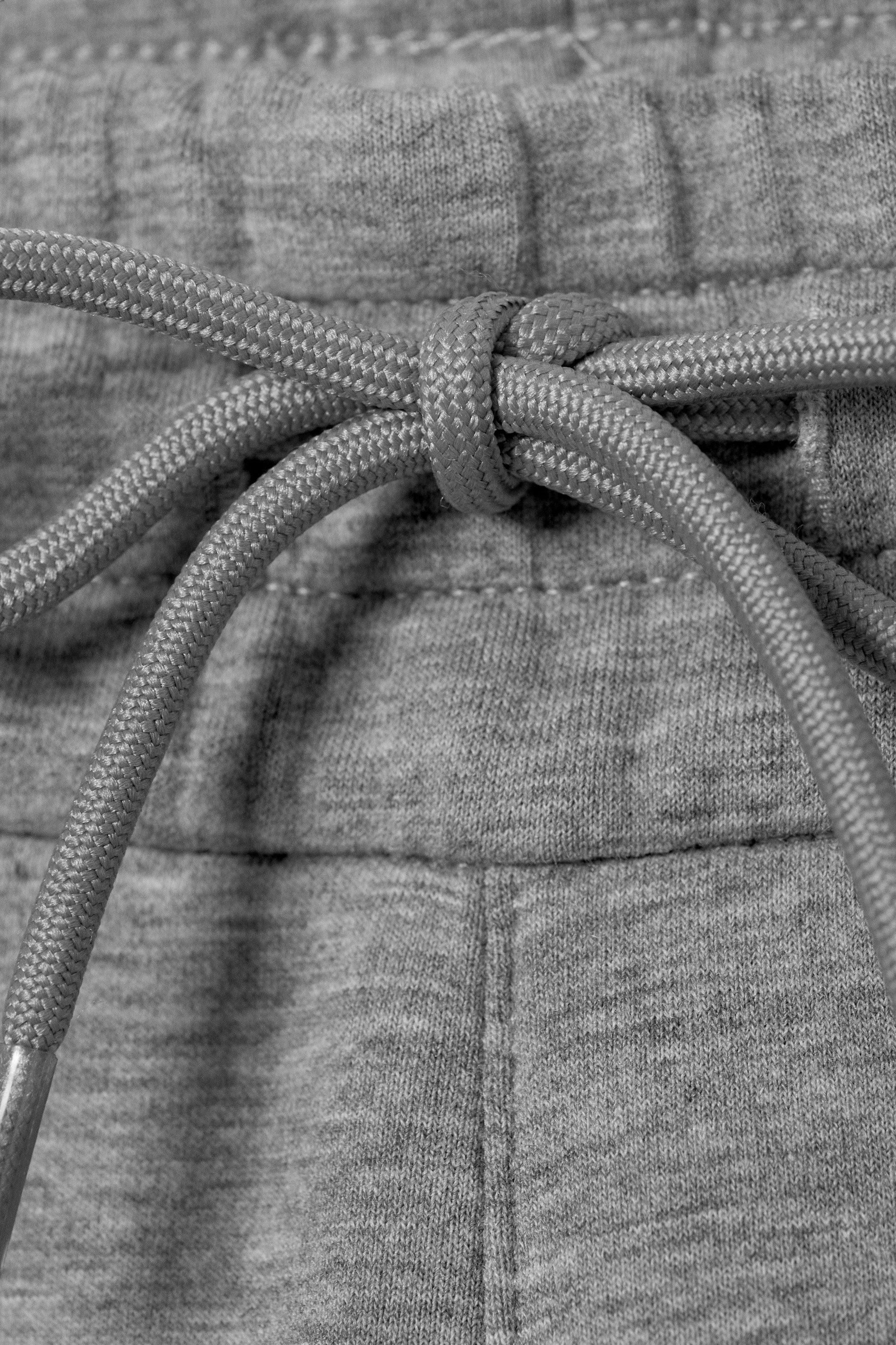 Grey Melange - Loose Fit Scuba Sweatpants - 6