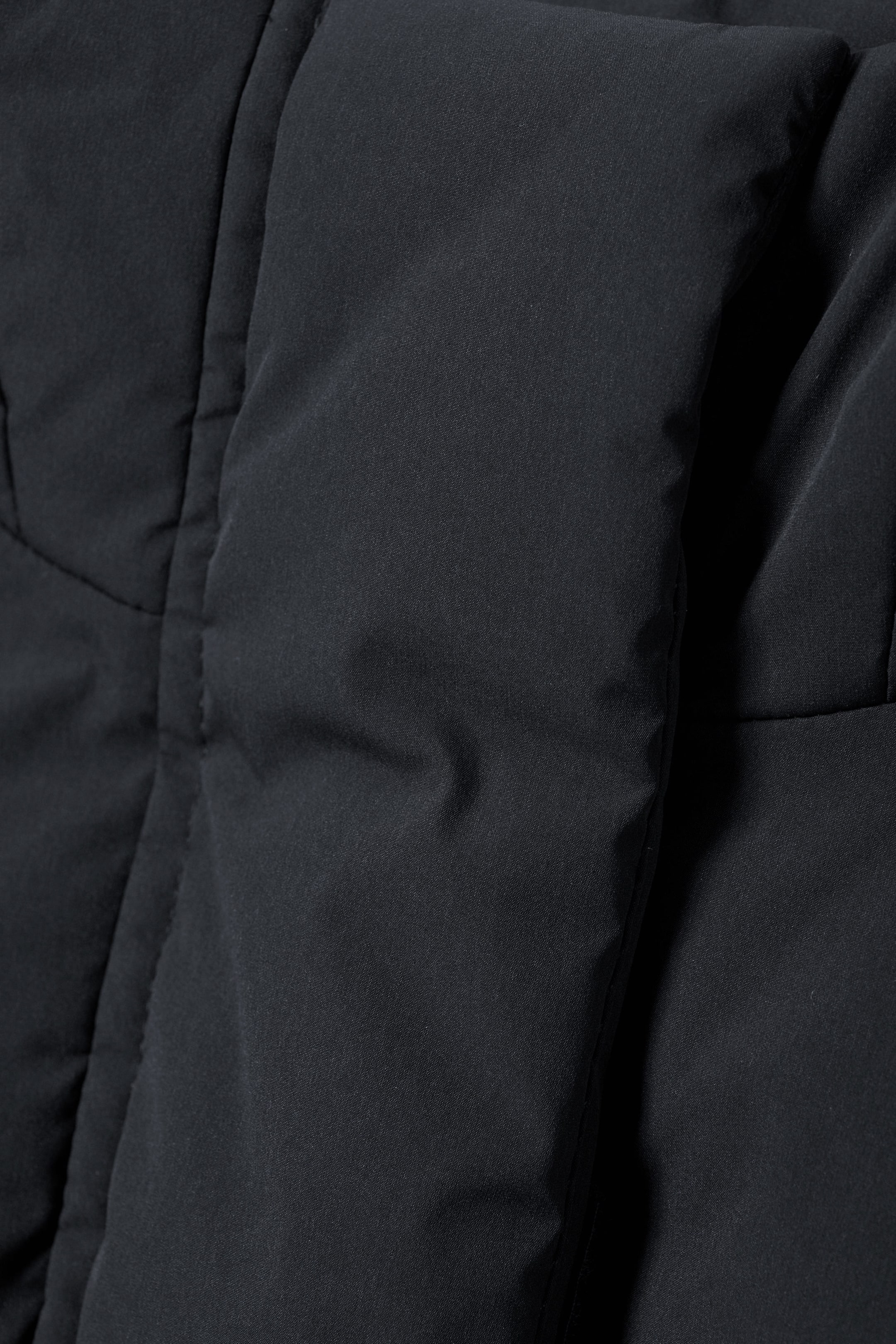 Dark Blue - Waisted Puffer Jacket - 1