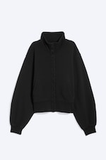Black - Jersey button up jacket - 4