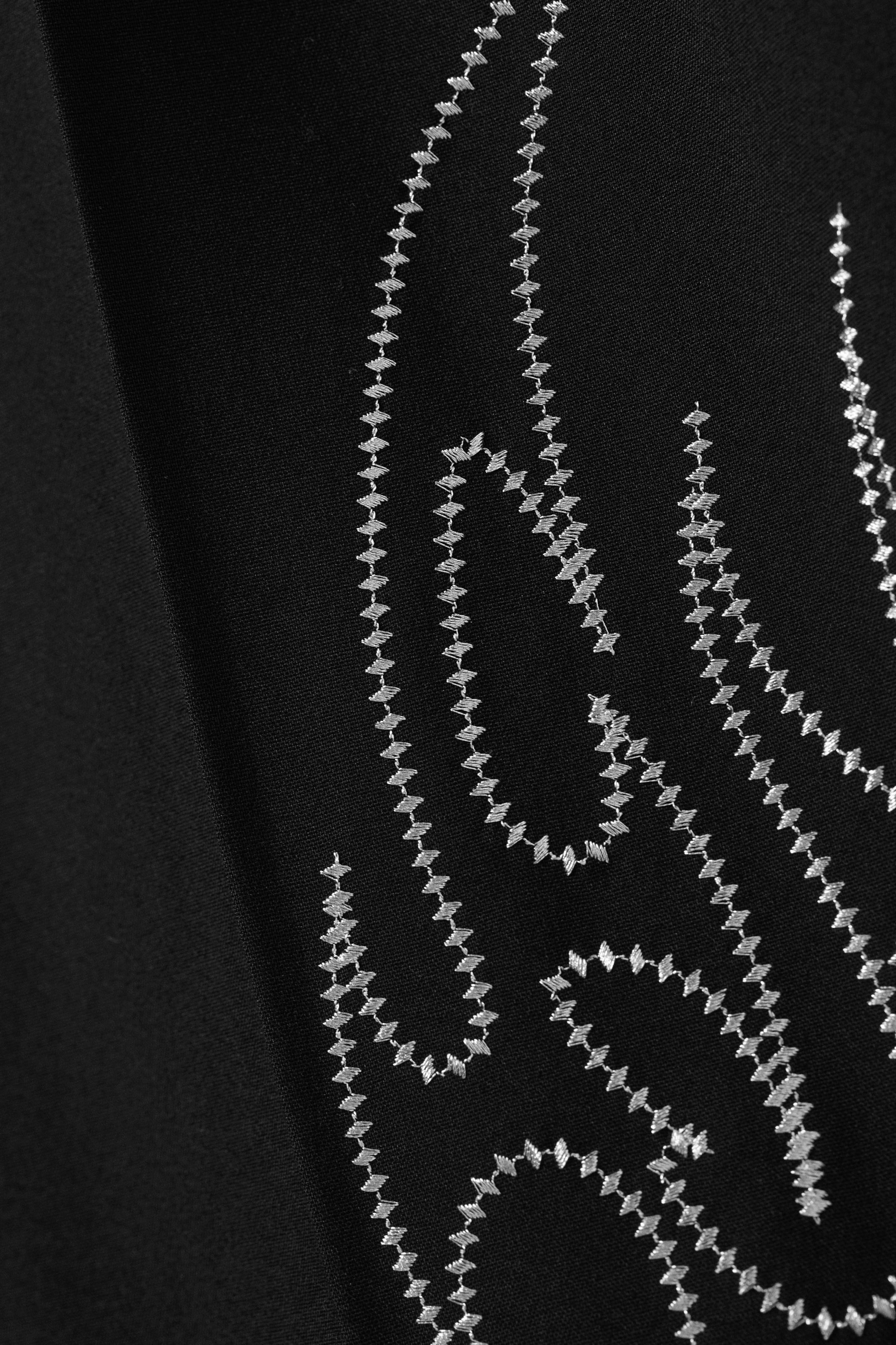 Broderad Svart - Uno Lediga Broderade Kostymbyxor - 6