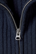 Navy - Tarja Sporty Zip Cardigan - 1