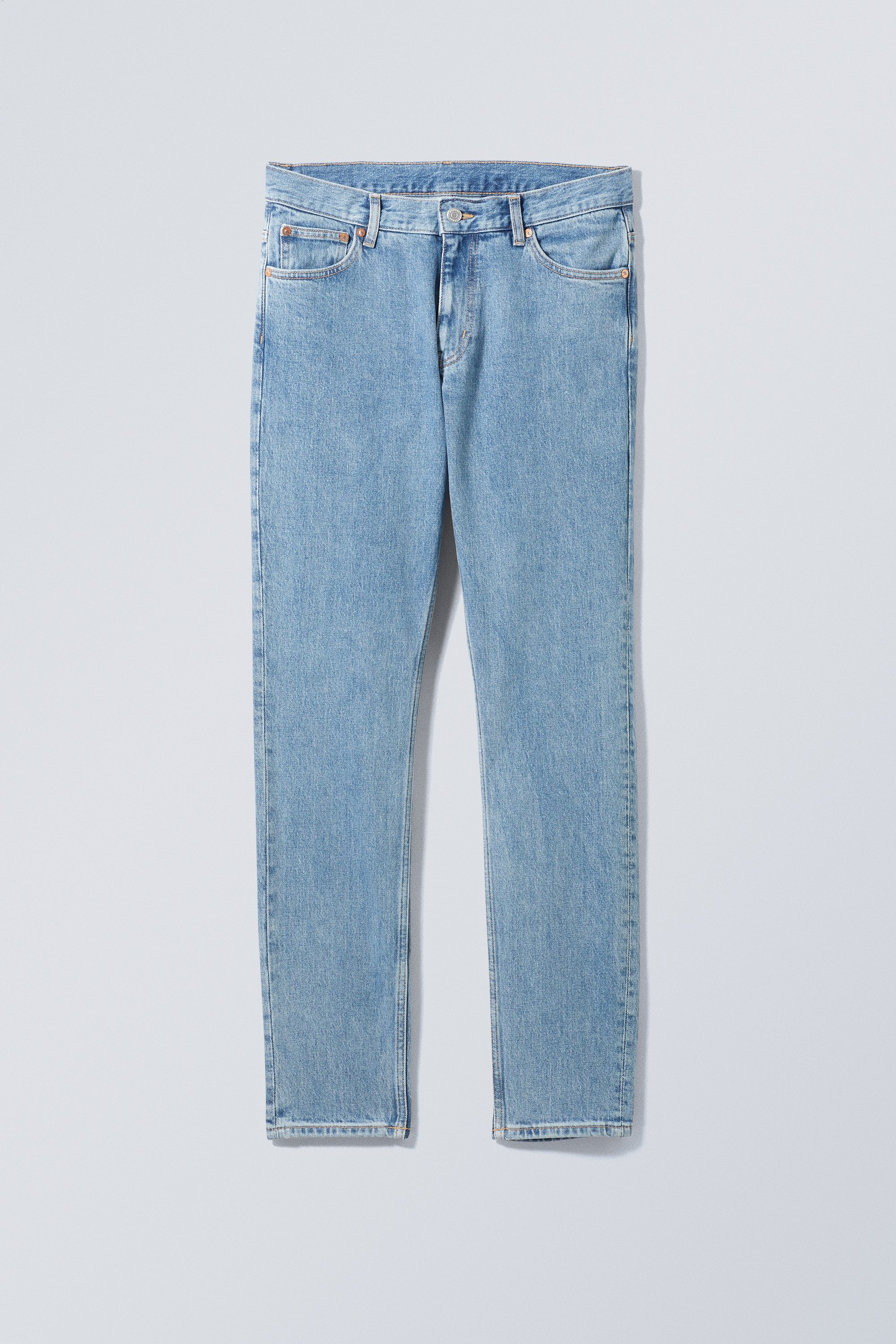 sunday mid rise slim tapered jeans - Cerulean Blue - Light Blue