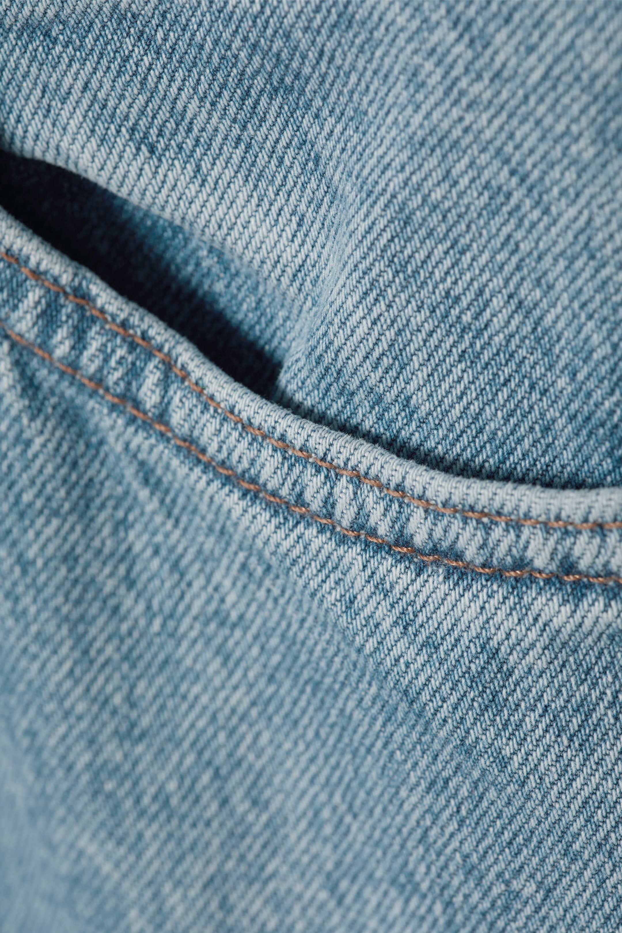 Pen Blue - Rail Mid Rise Loose Wide Jeans - 1