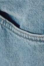Pen Blue - Rail Mid Rise Loose Wide Jeans - 1