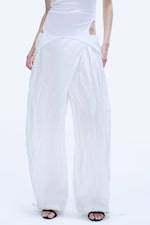 White - Baggy wrap trouser - 2