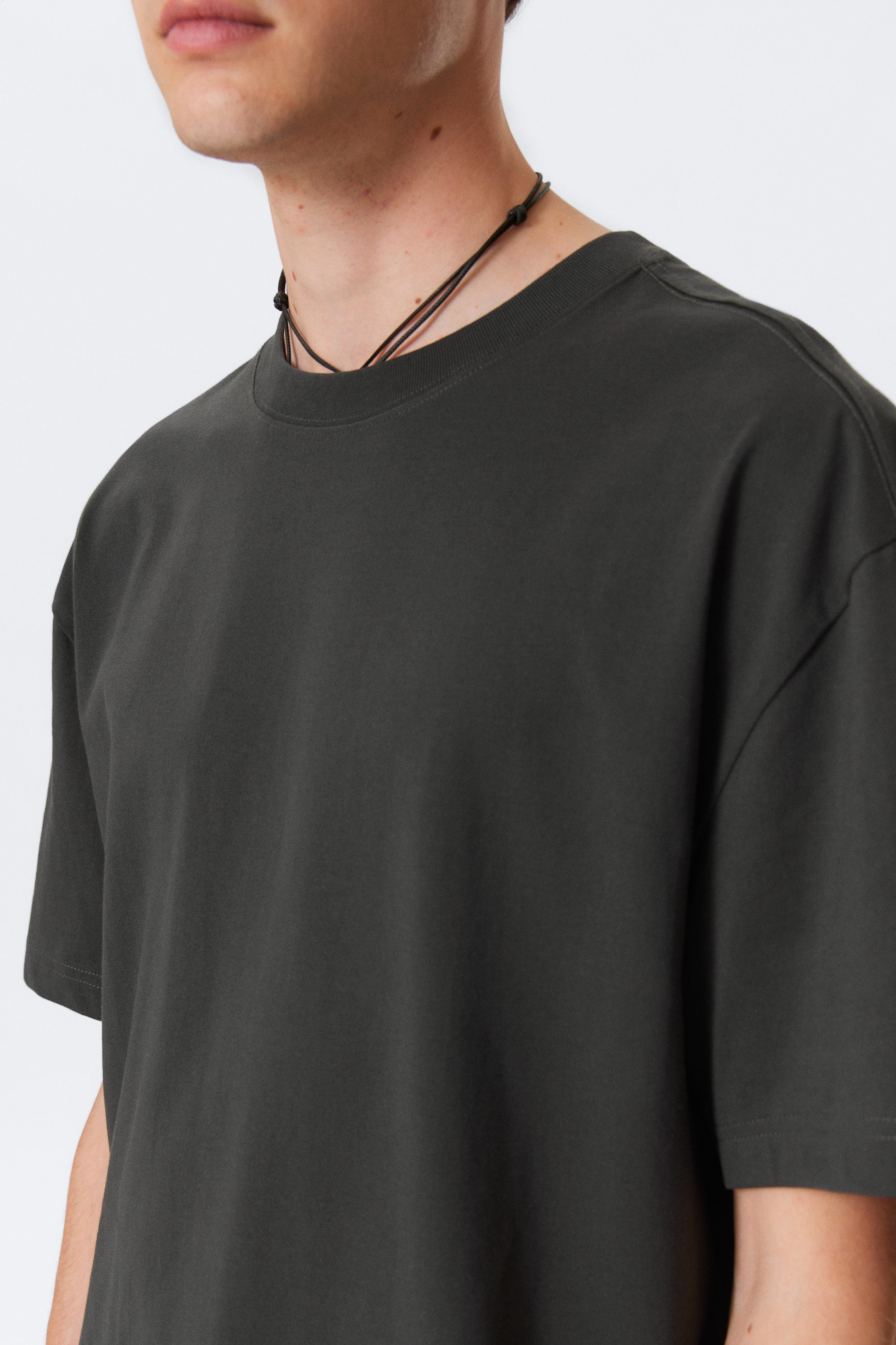 Off-svart - Oversized Heavyweight T-shirt - 2