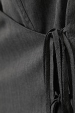 Dark Grey Melange - Asymmetric Wrap Strap Top - 4