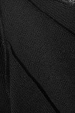 Noir - Haut transparent asymétrique à col bateau - 5