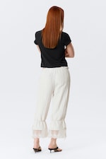 Weiß - ROSABEL - LOCKERE LOW-WAIST-BLOOMERS MIT SPITZE - 3