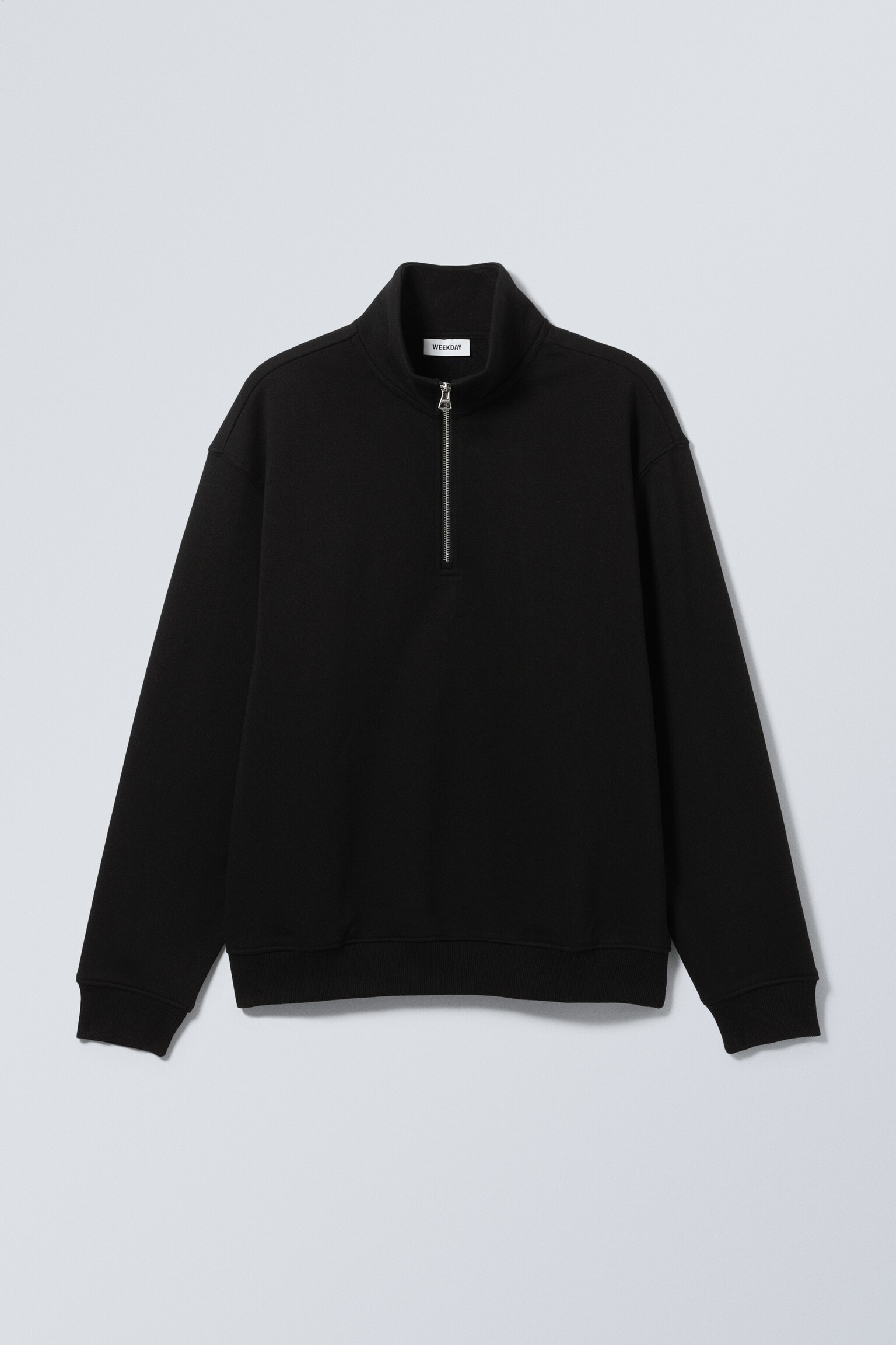 Relaxed Heavy Half Zip Sweater - Black/Dark Blue
