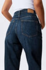 Compact Blue - Dunkelblau - Rowe Super High Waisted Regular Straight Leg Jeans - 4