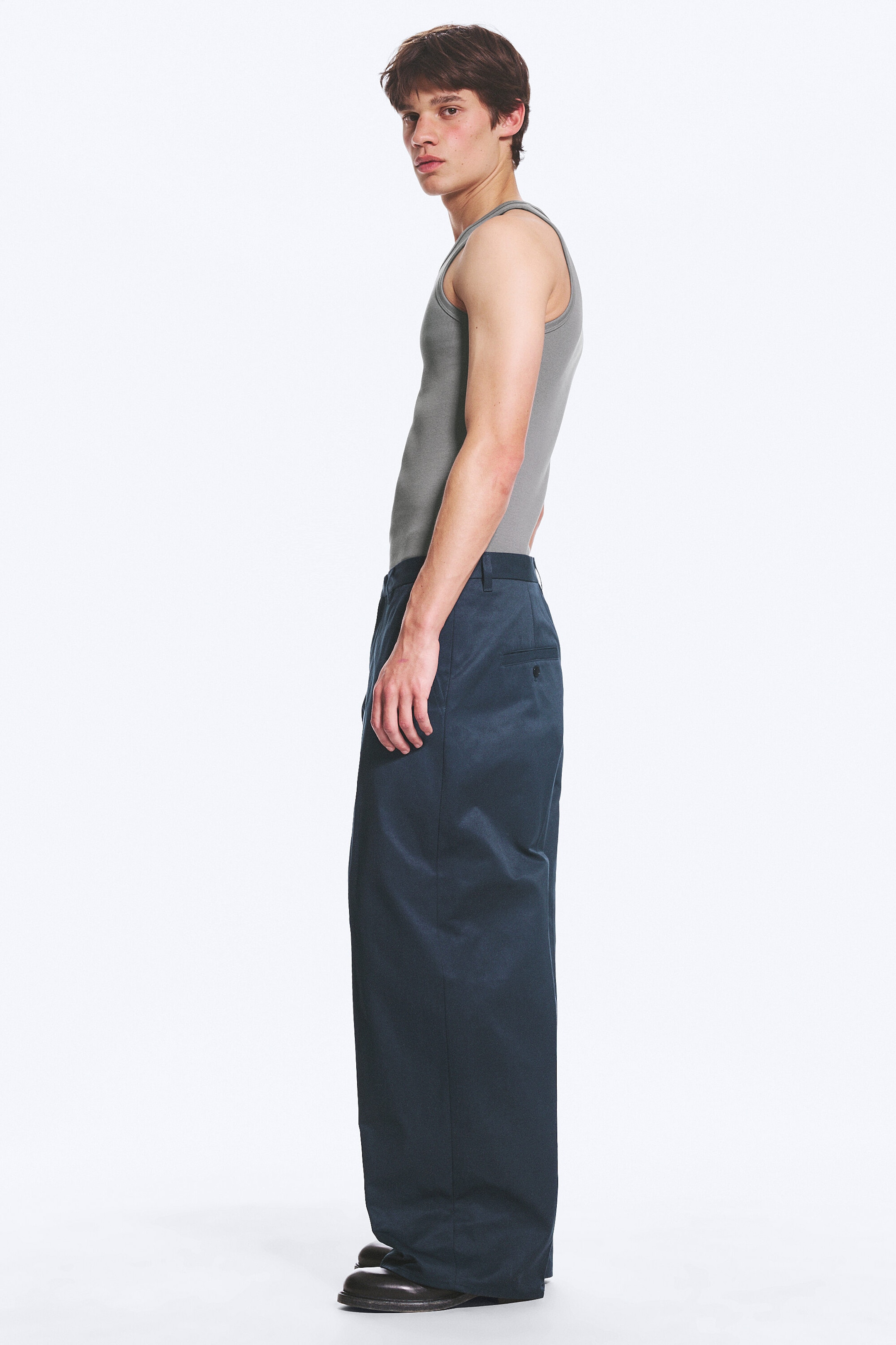 Mørkeblå - Emil Loose Fit Chinos - 2