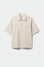 Ecru - Boxy Denim Shirt - 0