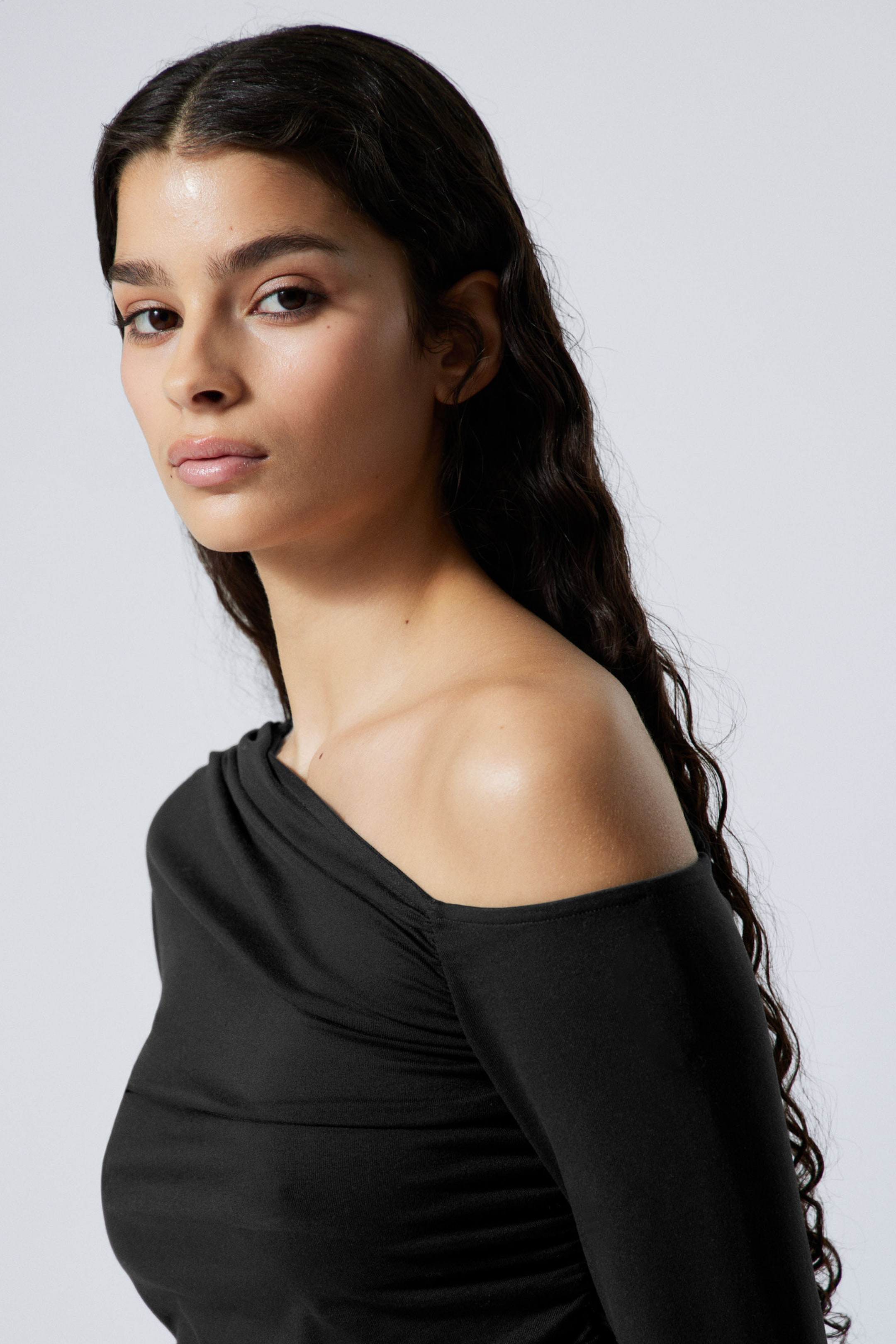 #272628 - Drape Asymmetric Lyocell Top - 2
