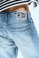 Blue Moon - Hellblau - Anti – Unisex-Jeans mit niedrigem Bund - 3