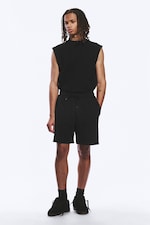 Black - Relaxed Terry Shorts - 1
