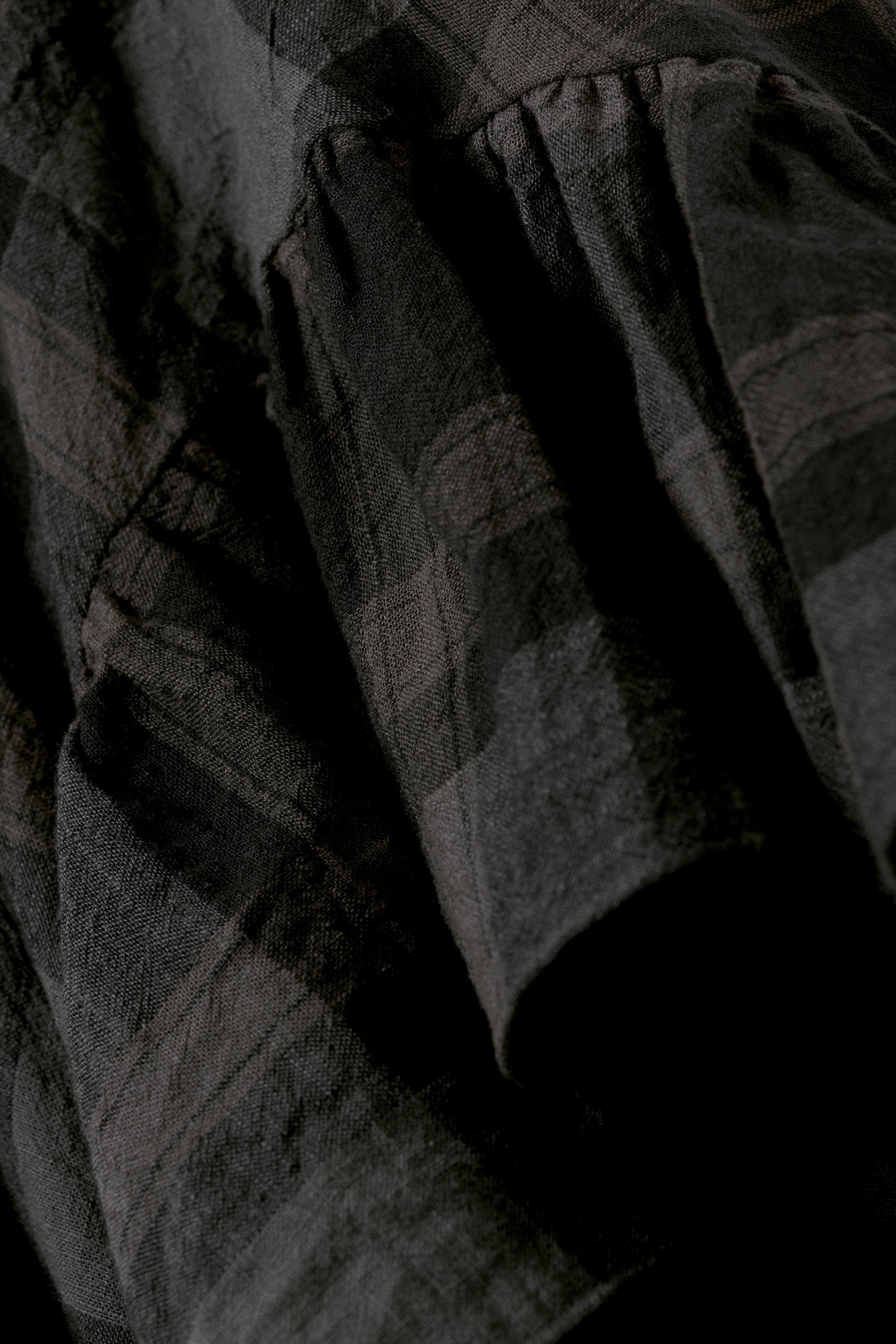 Agrandir l'image: Robe longue sans manches à volants asymétriques - Carreaux gris foncés - FEMME | H&M FR 6