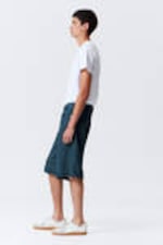 Sapphire Blue - Astro Denim Loose Baggy Shorts - 4