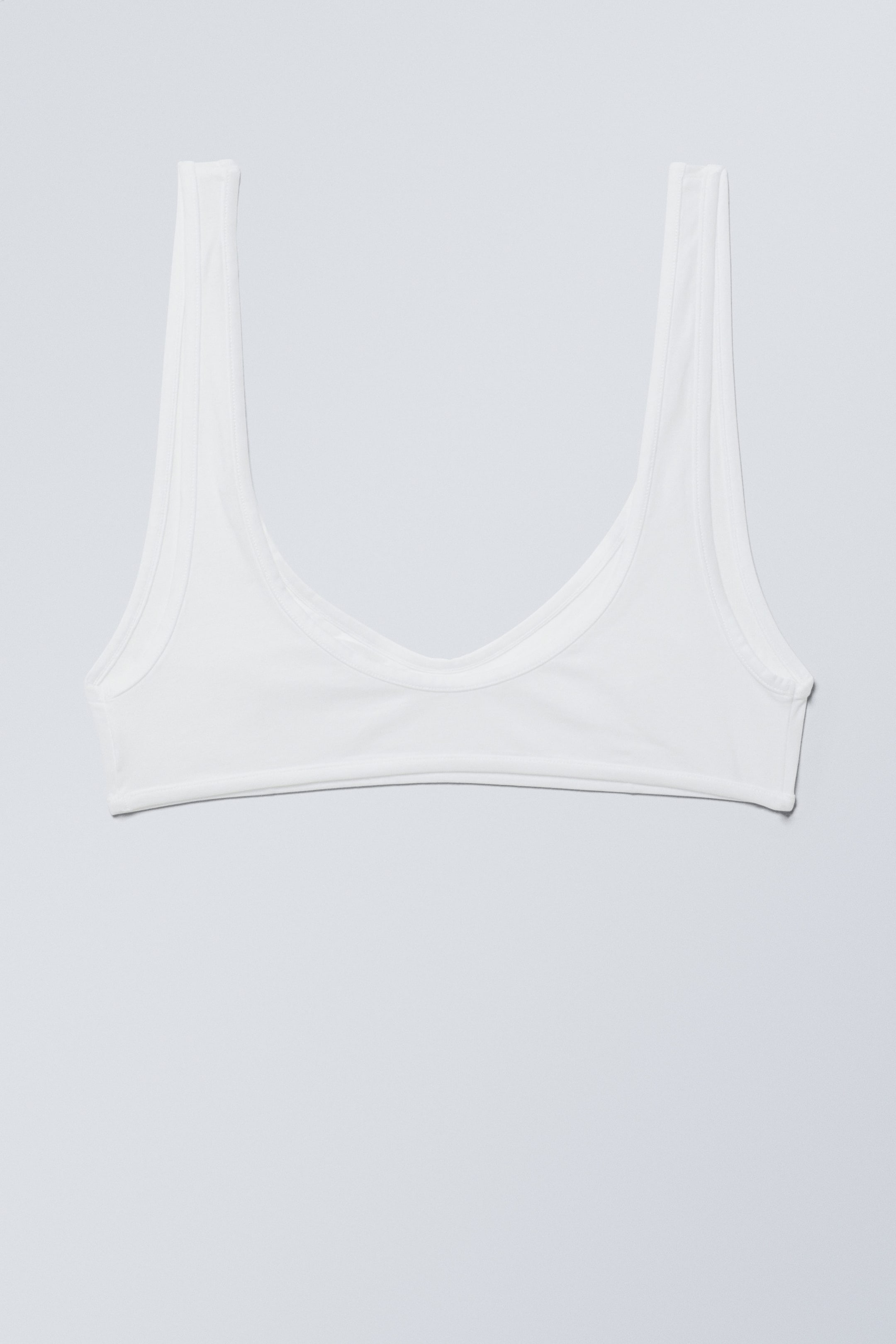White - Jade Soft Cotton Bra - 1