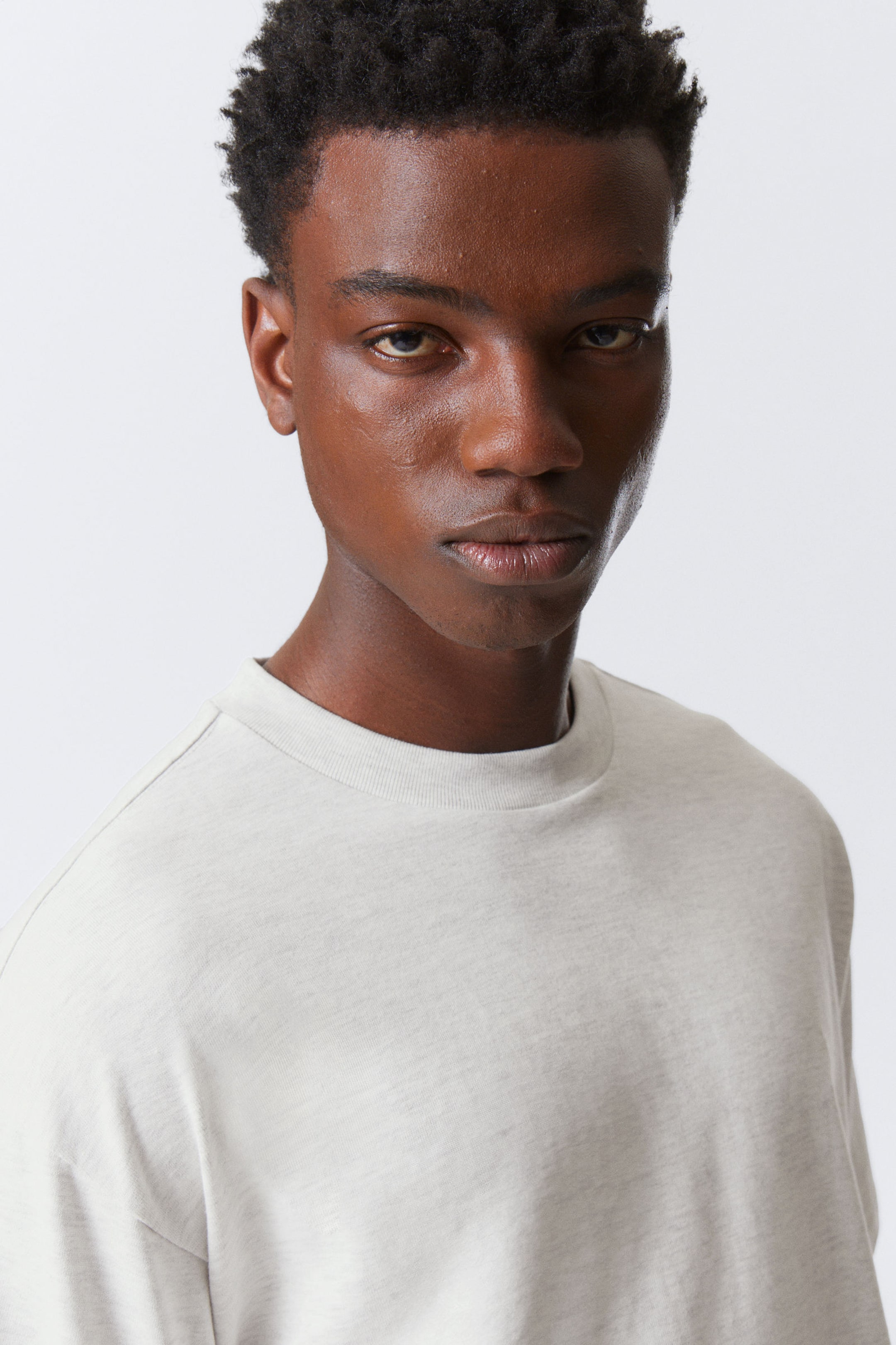 Light Grey Melange - Great Boxy Heavyweight T-Shirt - 2