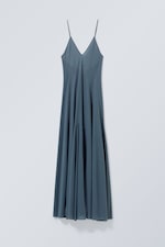 Dusty Blue - Peyton Maxi Strap Dress - 0