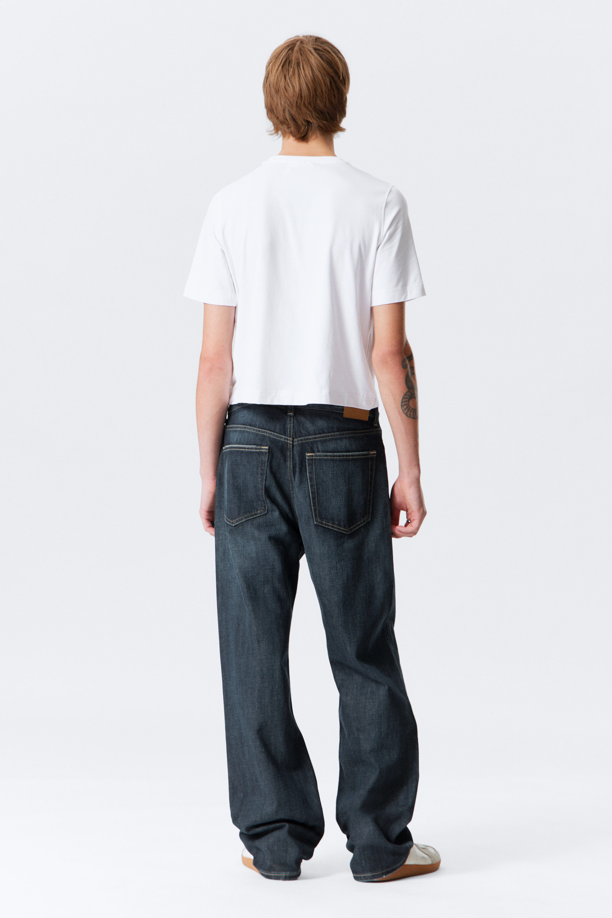 Deep Sea Blue - Dark Blue - Galaxy Loose Straight Leg Jeans - 7