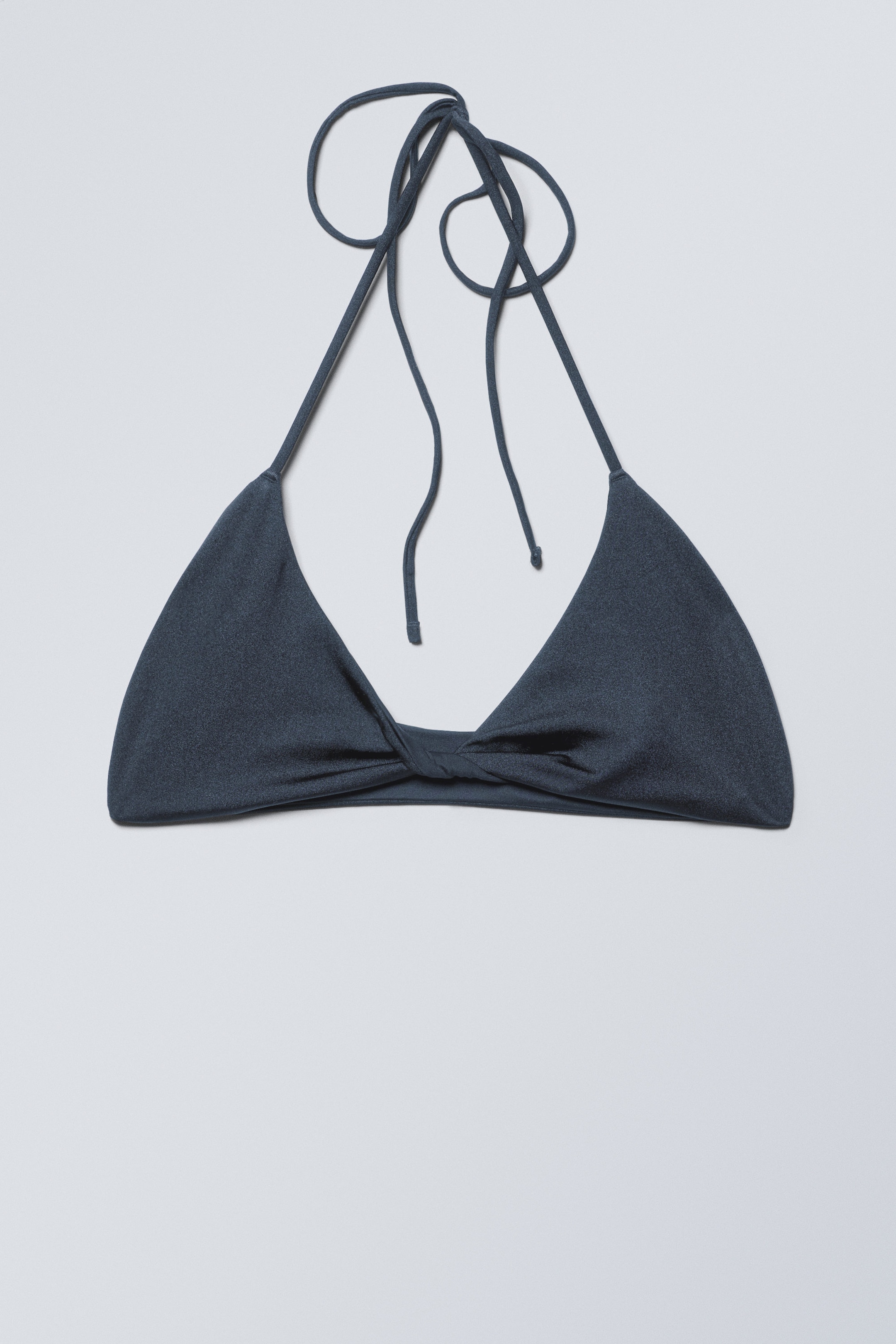 Dark Blue - Turn Halter Bikini Top - 1