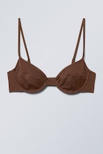 Braun - Bikinioberteil mit Bügeln - 0