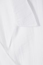 Transparent White - Textured Long-Sleeved Wrap Shirt - 5