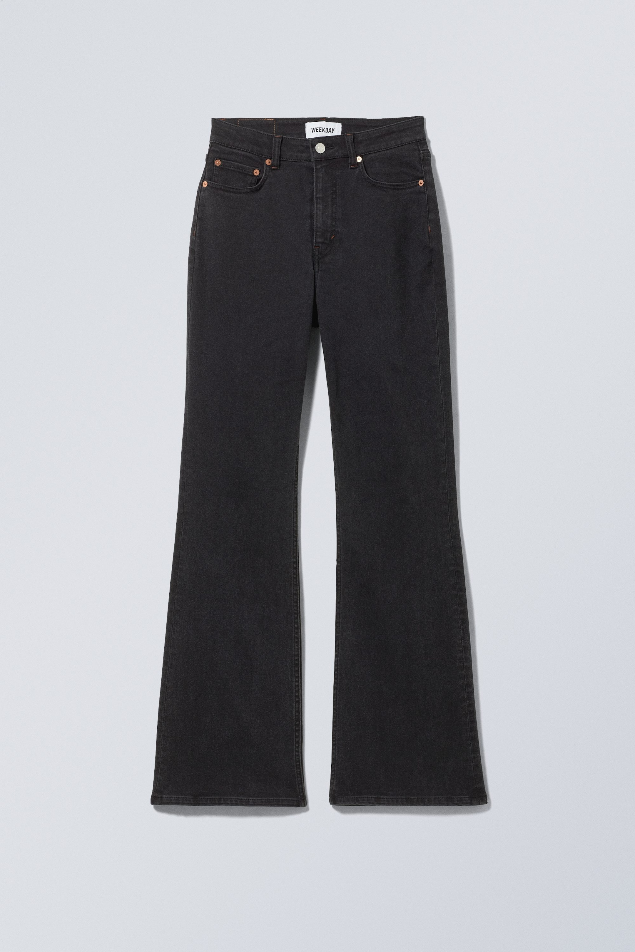 Black Lux - Glow Curve High Waisted Regular Flared Jeans - 0