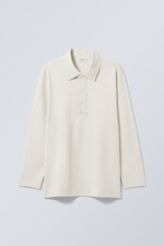 Ecru - Pascal Oversized Polo Shirt - 0