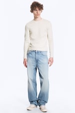 Kimberley Blue – lyseblå - Galaxy løs og rett jeans med mellomhøy midje - 0
