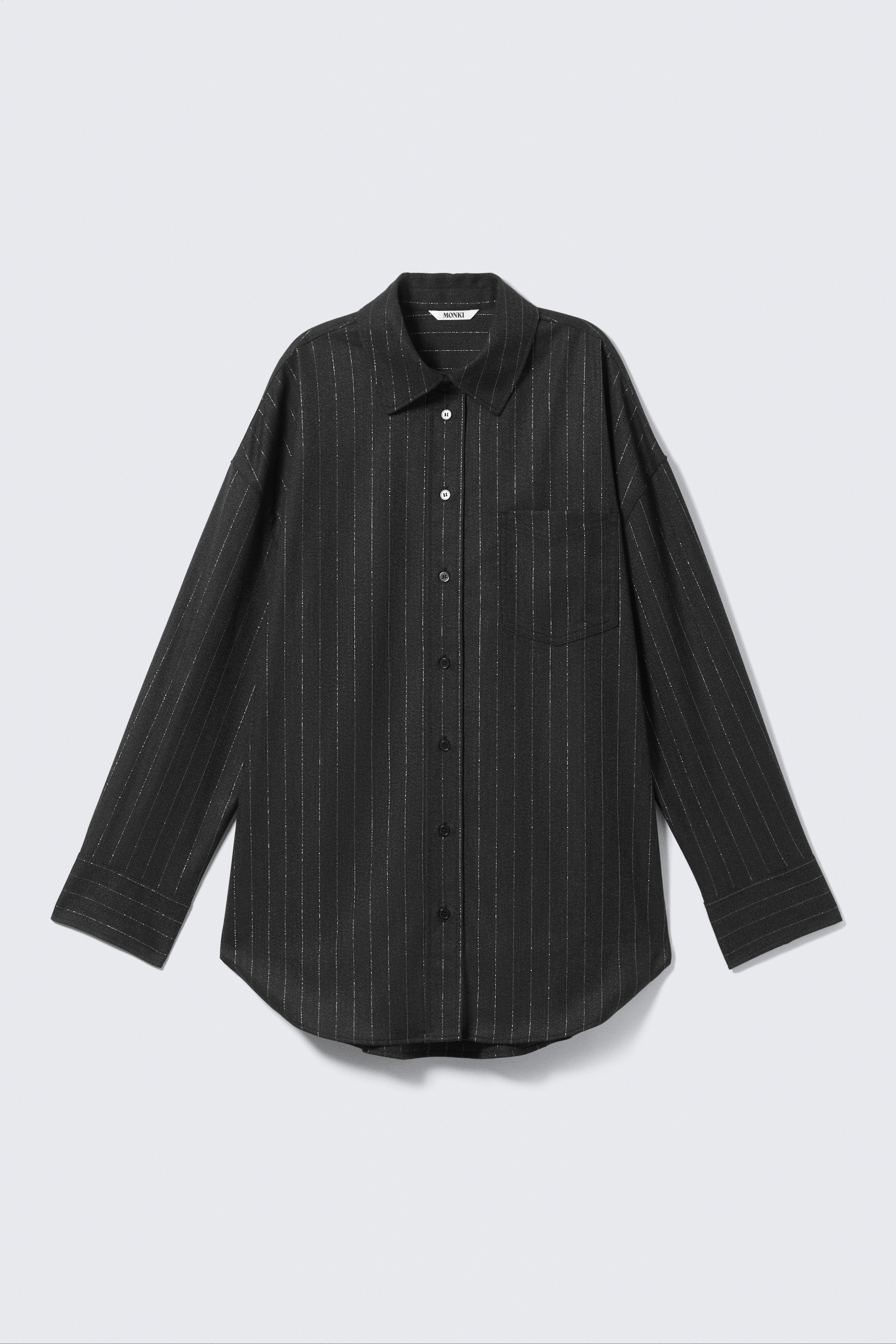 Nagyobb kép megtekintése: oversized ing - Sötétszürke - Metálcsíkos - NŐI | H&M HU 5