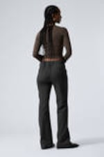 Dark Grey - Flared Suiting Trousers - 2