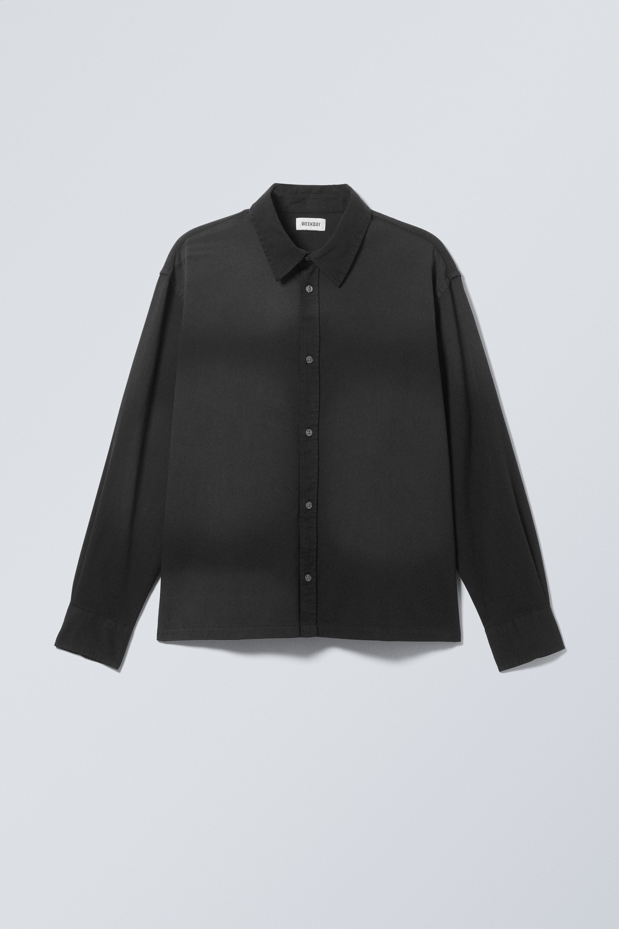 Verwaschenes Schwarz - Washed Shirt im kastigen Oversized-Look - 0