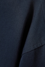 Dark Navy Blue - Oversized Long Sleeve T-shirt - 4