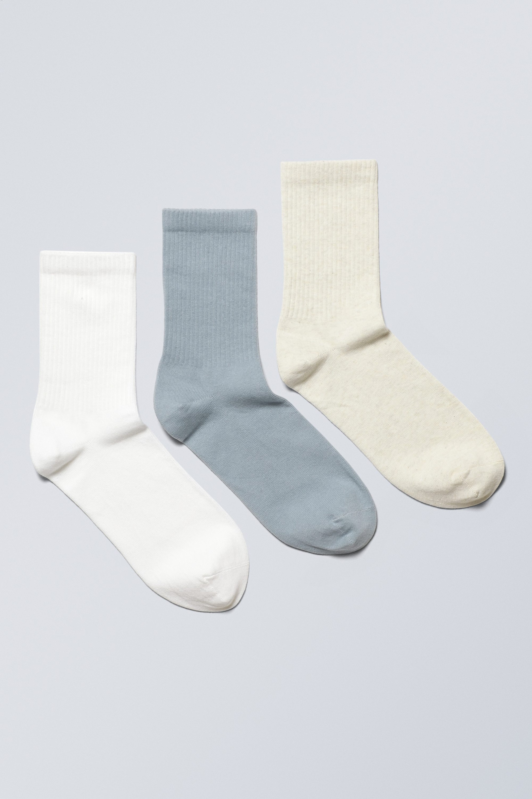 Blue white cream - 3-pack Sport Socks - 0