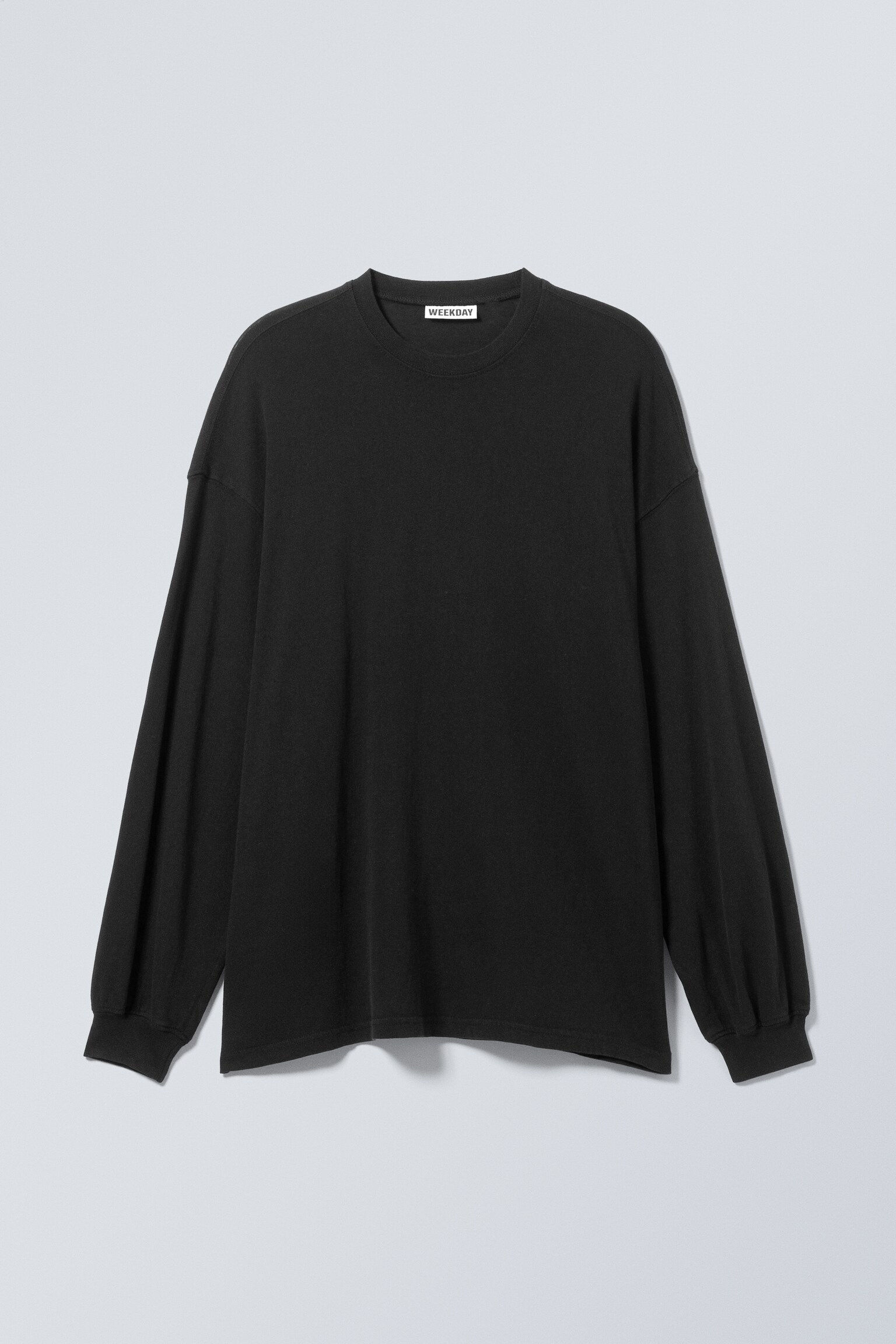 Oversized Long-Sleeved T-shirt - Black