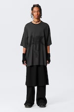 Off-black - Lady Gaga Long T-Shirt - 2