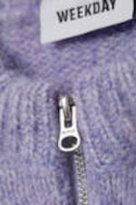 Lilac - Slim Knitted Zip Cardigan - 1