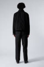 Zwart - Minimalistisch jack met rits - 2